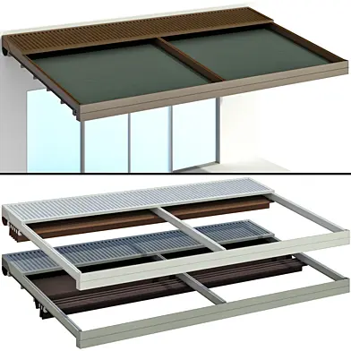 Металлическая пергола беседка навес с брезентом / Metal pergola gazebo canopy with awning