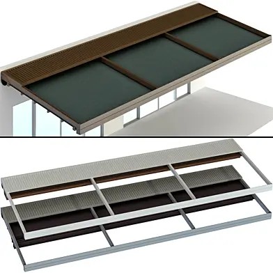 Металлическая пергола беседка навес с тентом / Metal pergola gazebo canopy with awning