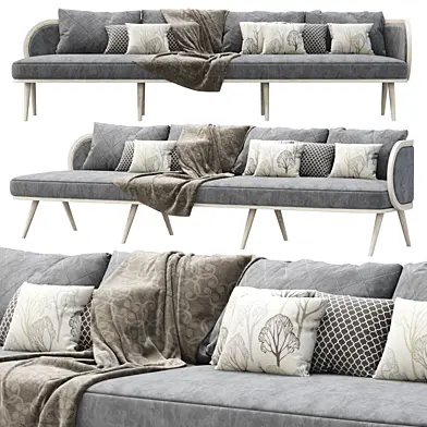Victoria velour four-seater sofa HV60 / Ресторанный велюровый диван