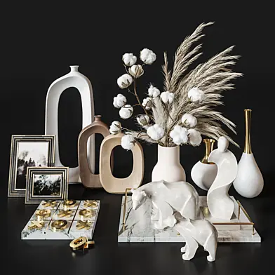 Decoration Set 34 Cotton pampas