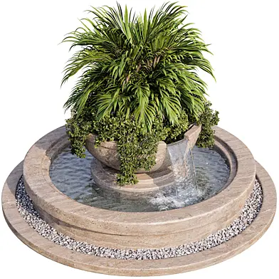 Plant and fountain 01