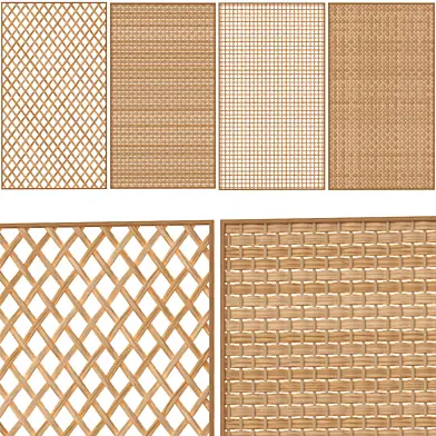 Decorative rattan partition 02