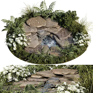 Urban plant and fountain