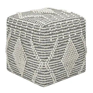 Wayfair Buckland Square Geometric Pouf Ottoman