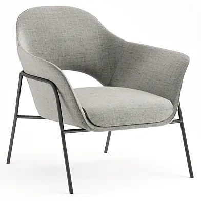 vittoria metal leg occasional chair