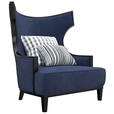 Solid Wood Frame Upholstery Wing Back Chair