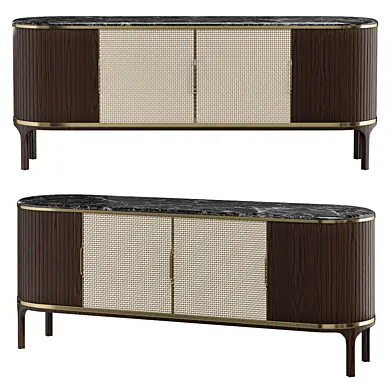 Joyce brown viennese cane sideboard