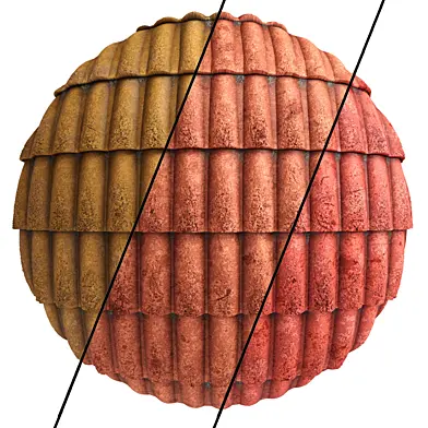 Roof Tile Matrials 5- By 3 color, Pbr By Sbsar, 4k
