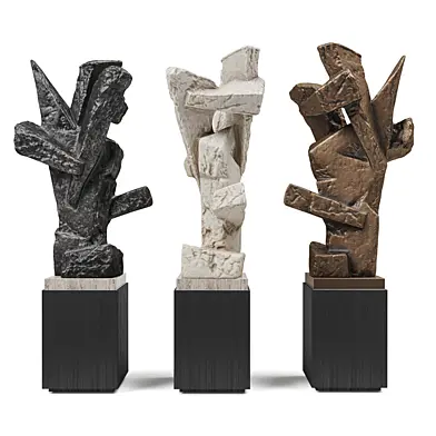 Brutal abstract sculpture