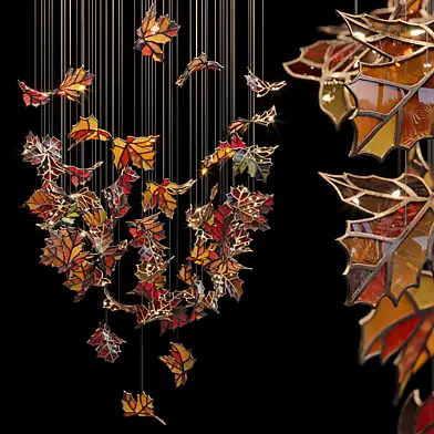 Light stained glass Vargov Design - Golden autumn