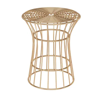 California sun metal round table