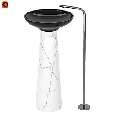Carrara marble freestanding washbasin