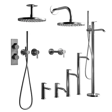Inbani steel faucet set 01