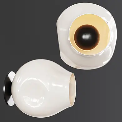 Bubble Sconce Oil-rubbed Bronze and White Glass