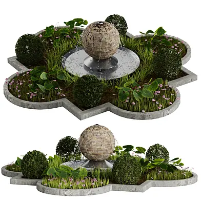 Outdoor Plants Set Whit Fountain Corona