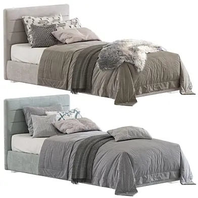 Кровать Ashford Modern Upholstered Twin Platform Bed 219