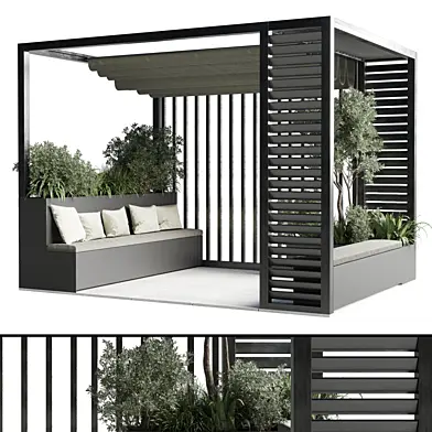 Landscape Furniture with Pergola and Roof garden 06
