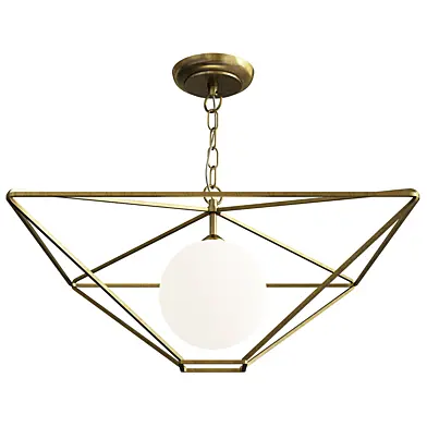 The lighting book orsini antique gold geometric pendant