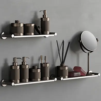 089 Bathroom decor set ACCESSORIES Bronze Matte 00