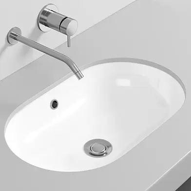 Lavandino da incasso lavabo sottopiano ovale 55 Olympia