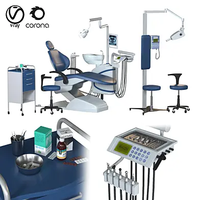 dental chair unit set ( hospital equipment VOL 3)