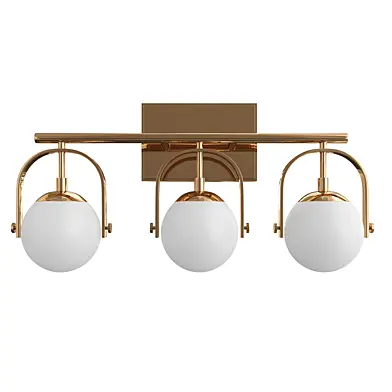 Modern Bathroom Vanity Light Fixtures, 3-Light Bathroom Light Fixtures in Gold Finish with Frosted-Glass Globe Glass, 22.75 Inch Vanity Lights for Bathroom, LMS-079