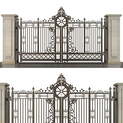Wrought Iron Gate 3d model set06
