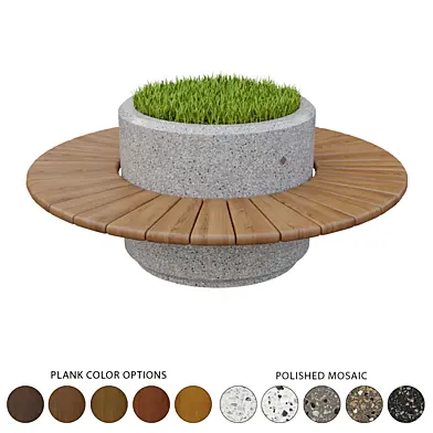 Round planter bench 194