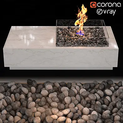 stone fireplace set 007