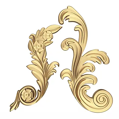 Corner Carved Plaster Molding Decoration 06
