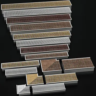 Внутрипольный встраиваемый конвектор радиатор отопления / Underfloor recessed convector heating radiator