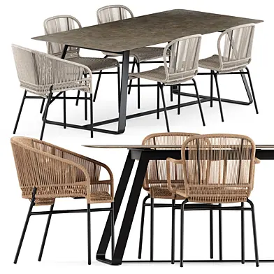 Cricket chairs and Kolonaki table by Varaschin