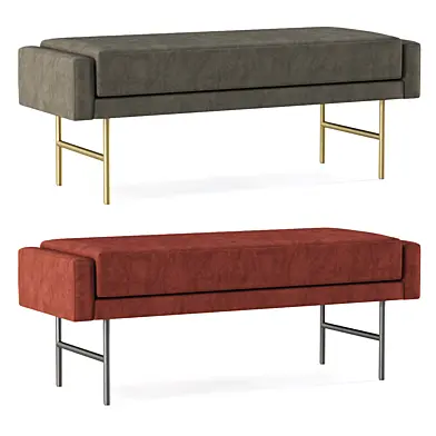 Blu Dot Bank Velvet Bench / Велюровая банкетка