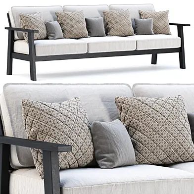 Jack garden three-seater sofa / Трехместный деревянный садовый диван