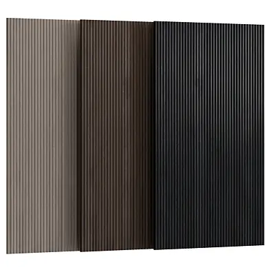Wooden panel with 3 materials