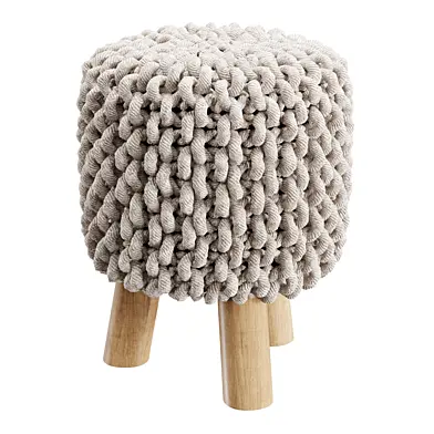 Chunky Knit Mini Stool