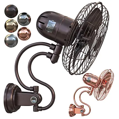 Matthews-Atlas Melody Art Nouvaeu Oscillating Wall Fan-1