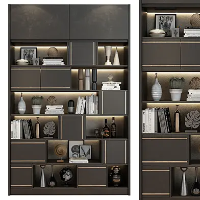 Modern luxury wooden bookshelf GHS-2354