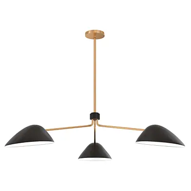 West Elm White Candelabra Modern Pendant Lamp Mid Century