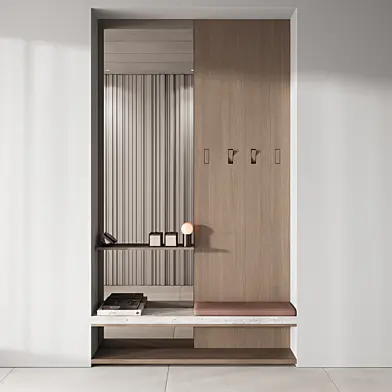 142 hallway zone 01 minimal wood japandi 01