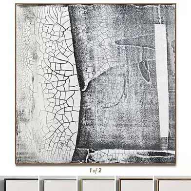 Plaster two square photo frames R-74