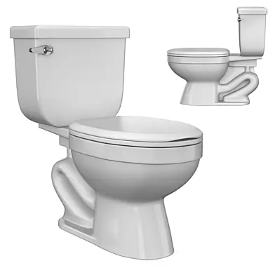 TWO PIECE TOILET HIGH EFFICIENCY WHITE