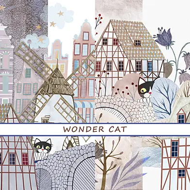 Дизайнерские обои WONDER CAT pack 1