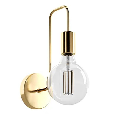 Metal Wall Lamp Gold SAVENA