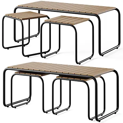 Tulum Acacia Coffee & Nesting Accent Tables by Pottery Barn