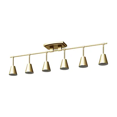 Люстра   Sylvia Brushed Natural Brass Six-Light Rail Light       светильник  споты