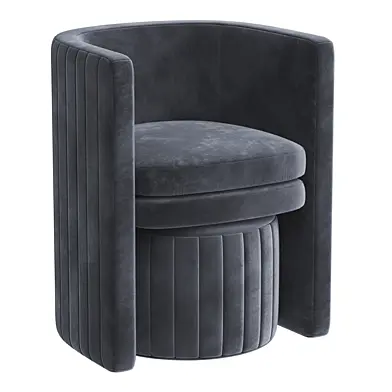 Amilliona Barrel Chair and Ottoman