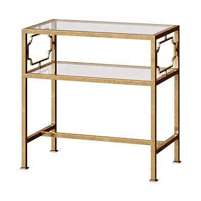 Журнальный столик   Genell Gold and Iron 25.75-Inch Side Table   журнальный стол