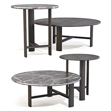 Frigerio Salotti: Mocki - Coffee and Side Tables Set 03