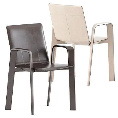 Chaise Sellier chair with armrests by hermes